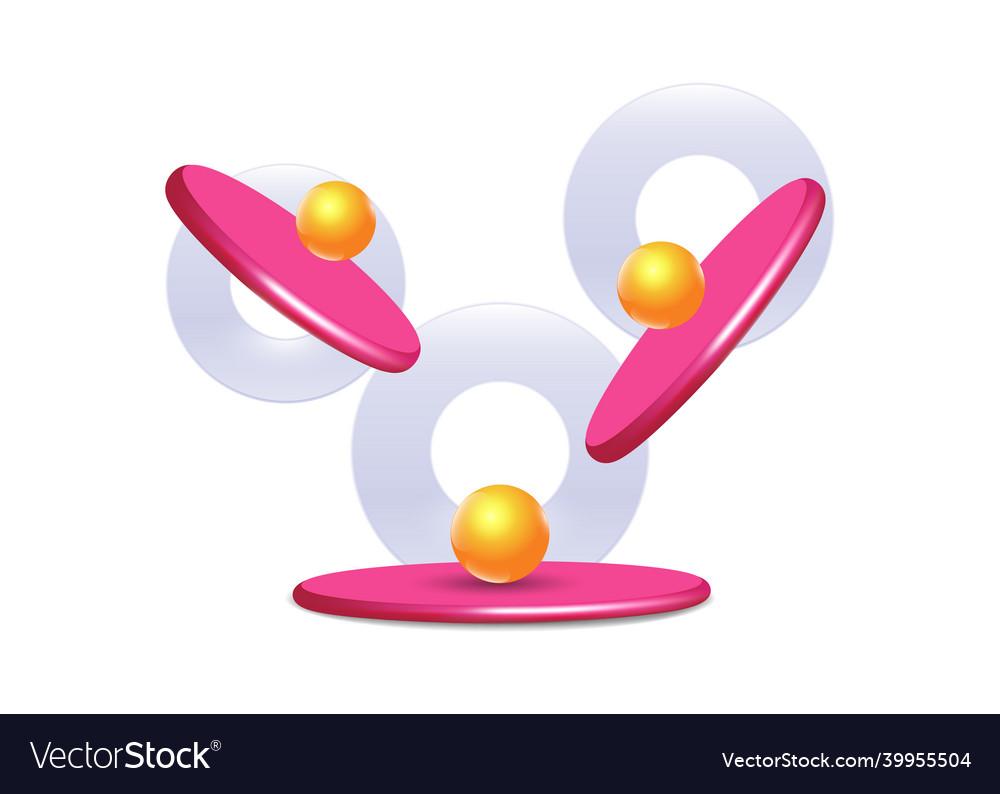 Transparent and color falling objects vector image Transparent and color falling objects