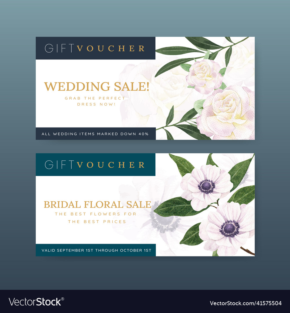 Voucher template with lilac violet wedding