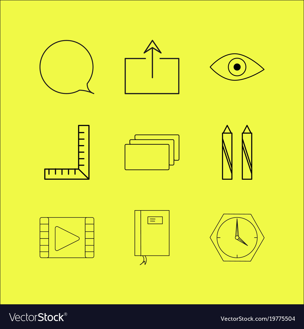 Web linear icon set simple outline icons