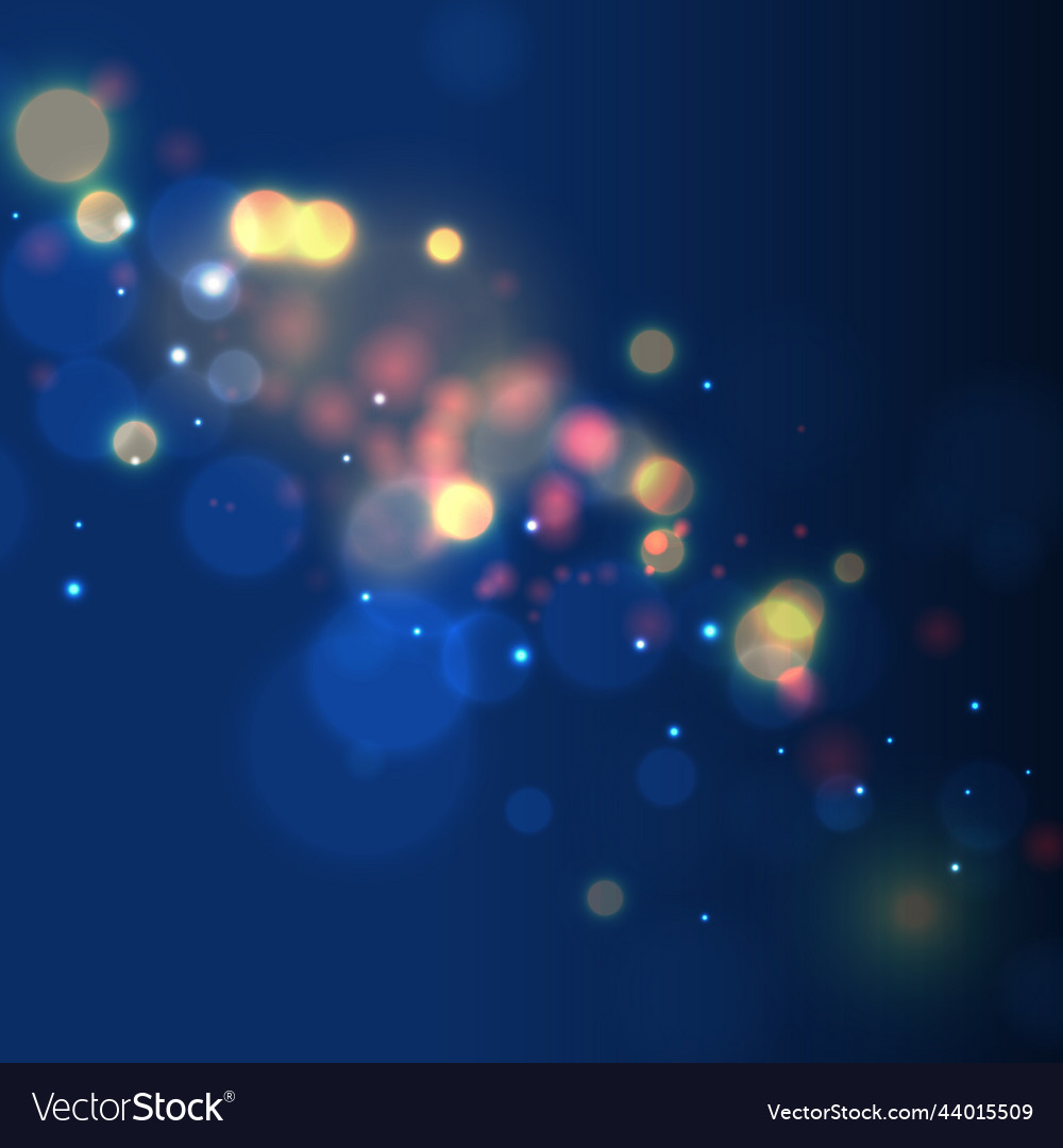 Abstract blue bokeh background with defocused