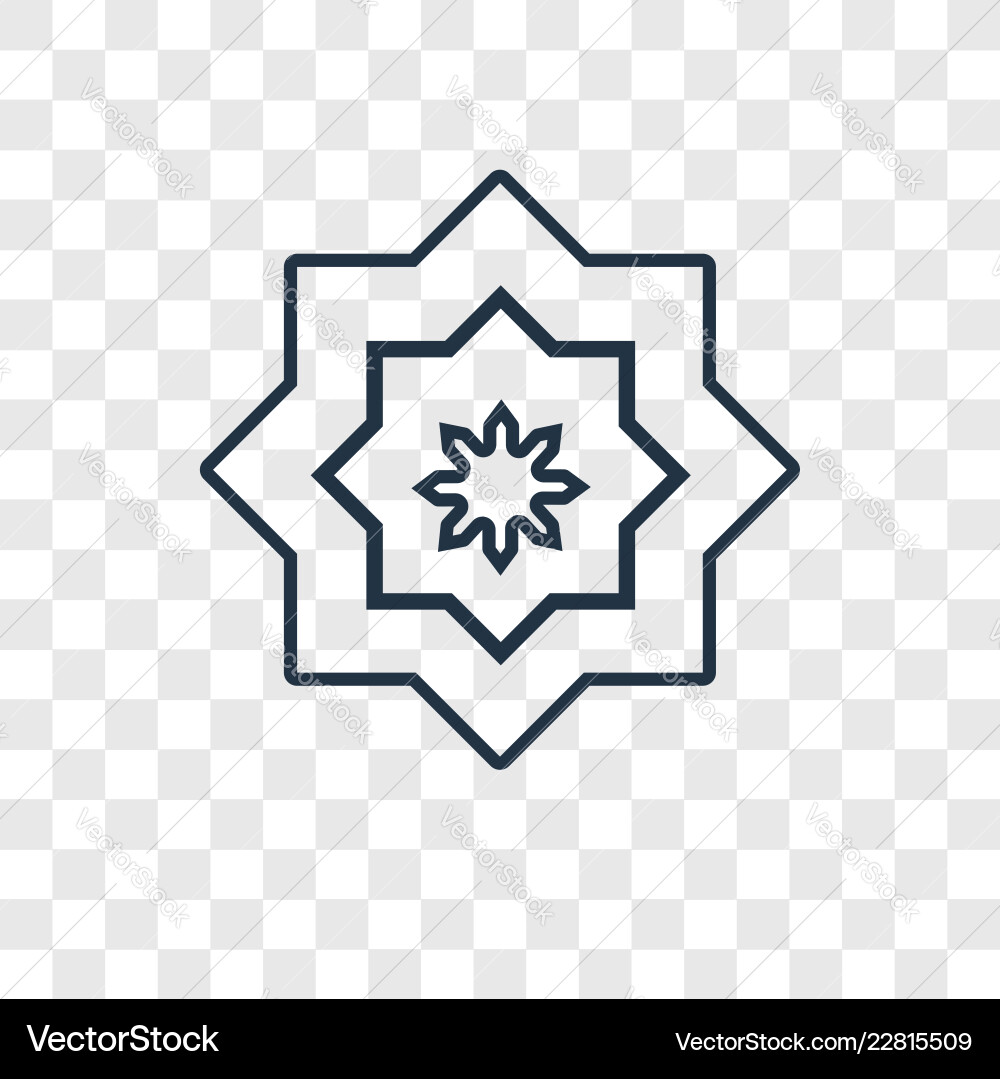 Arabic art concept linear icon isolated Royalty Free Vector