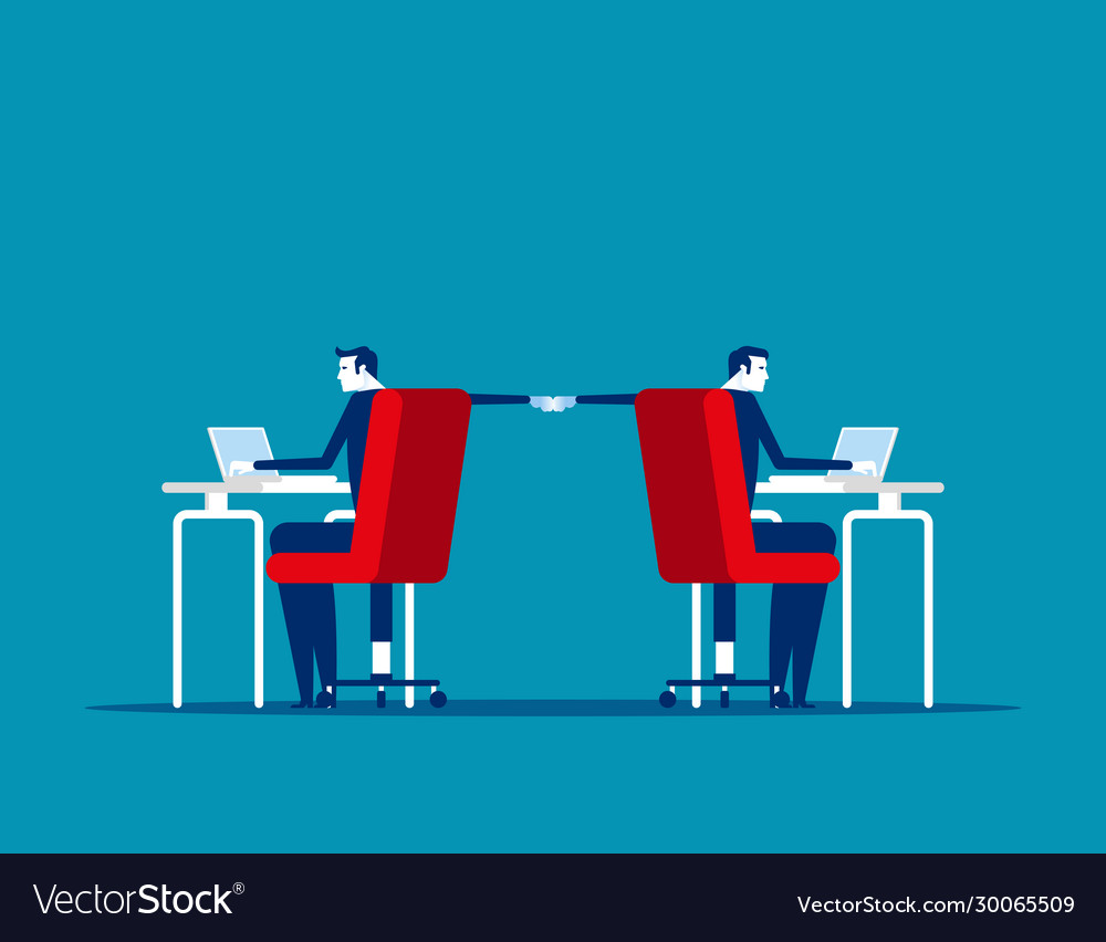 Colleagues collaboration team concept businesns Vector Image