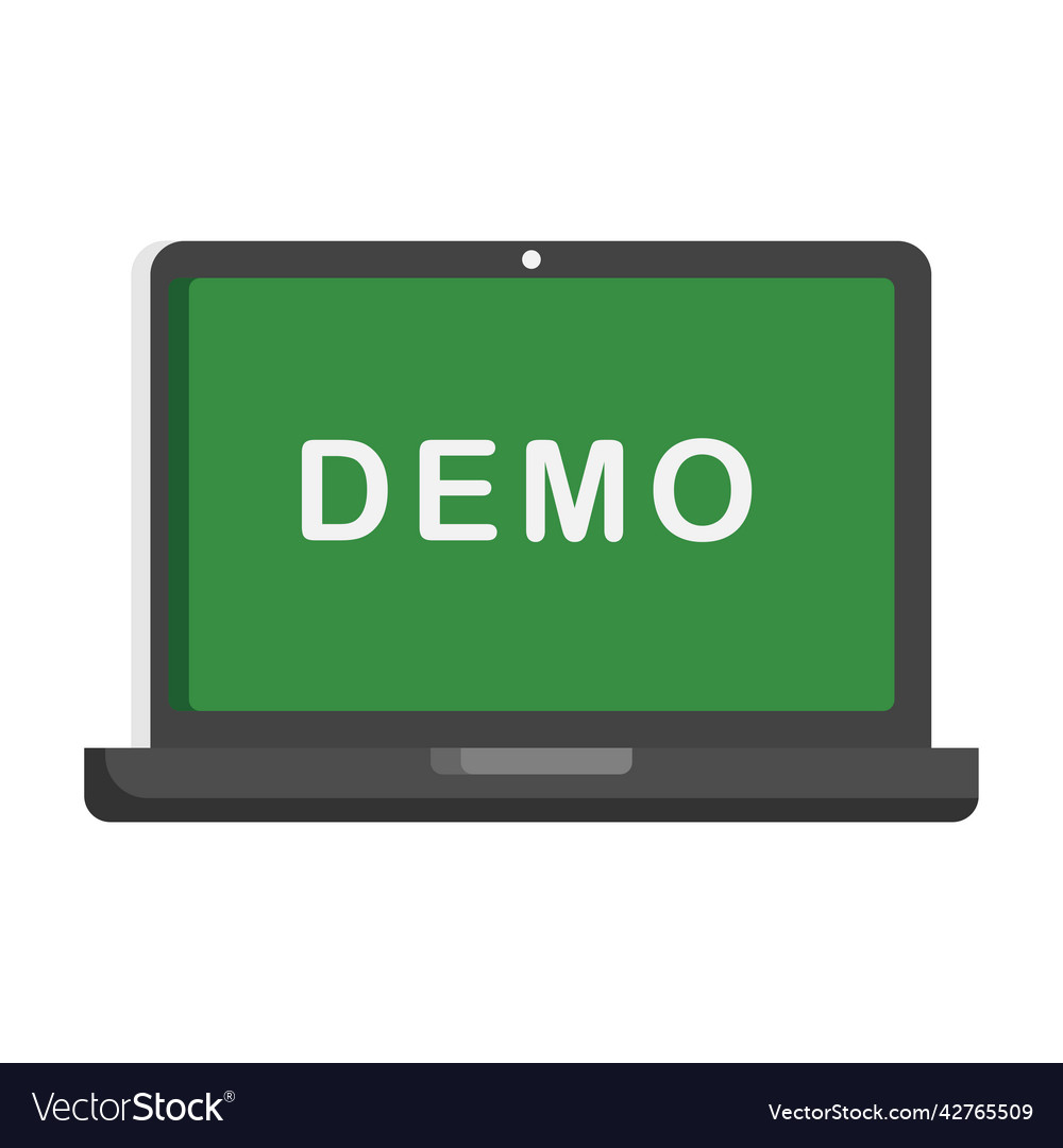 Demo icon design template Royalty Free Vector Image