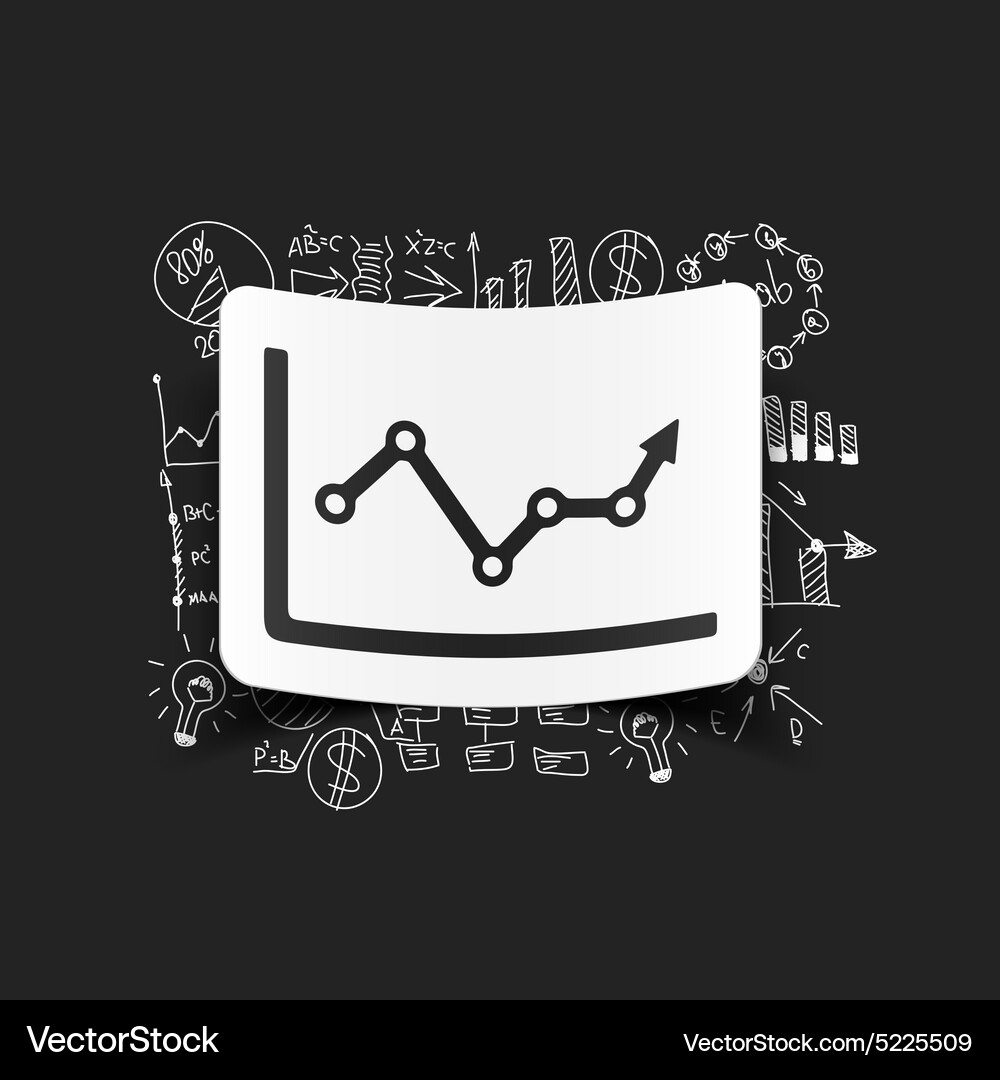 Drawing business formulas chart Royalty Free Vector Image