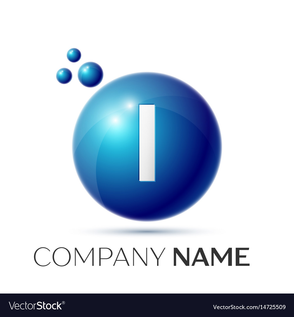Ich Brief Spritzer Logo blau Punkte und Kreis Blase