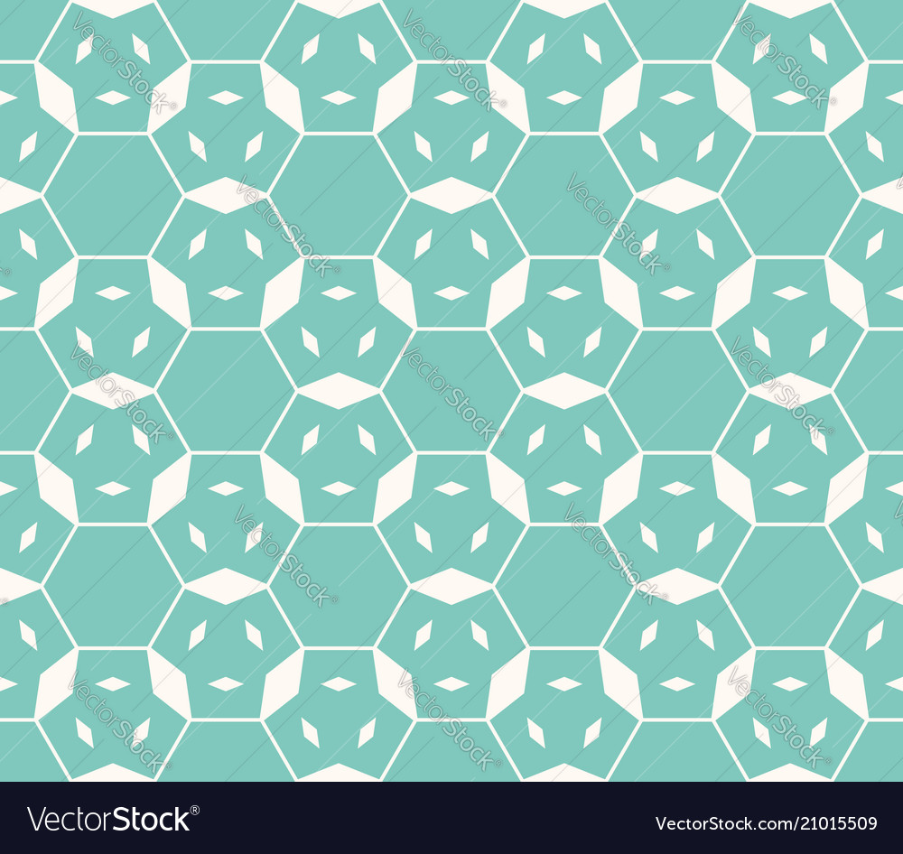 Linear hexagonal grid geometric seamless pattern vector image Linear hexagonal grid geometric seamless pattern