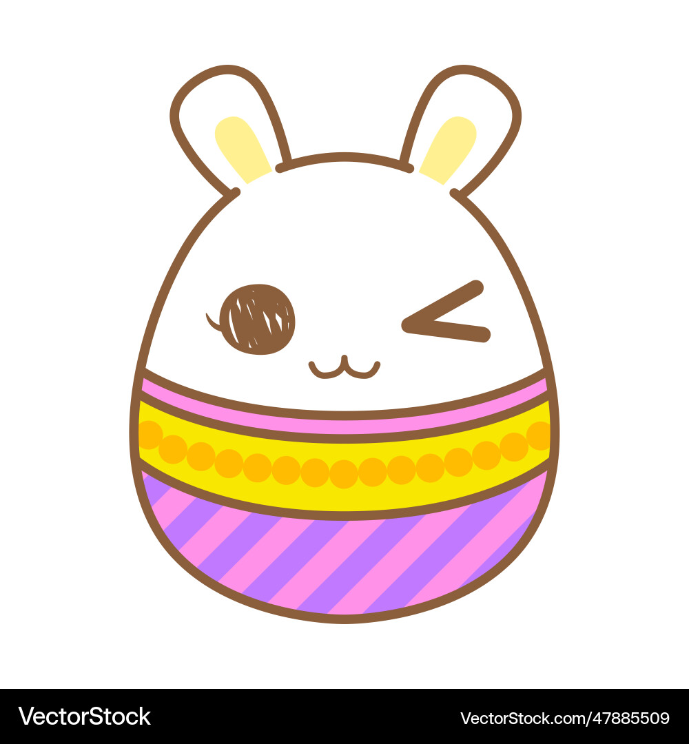 Rabbit easter egg Royalty Free Vector Image - VectorStock
