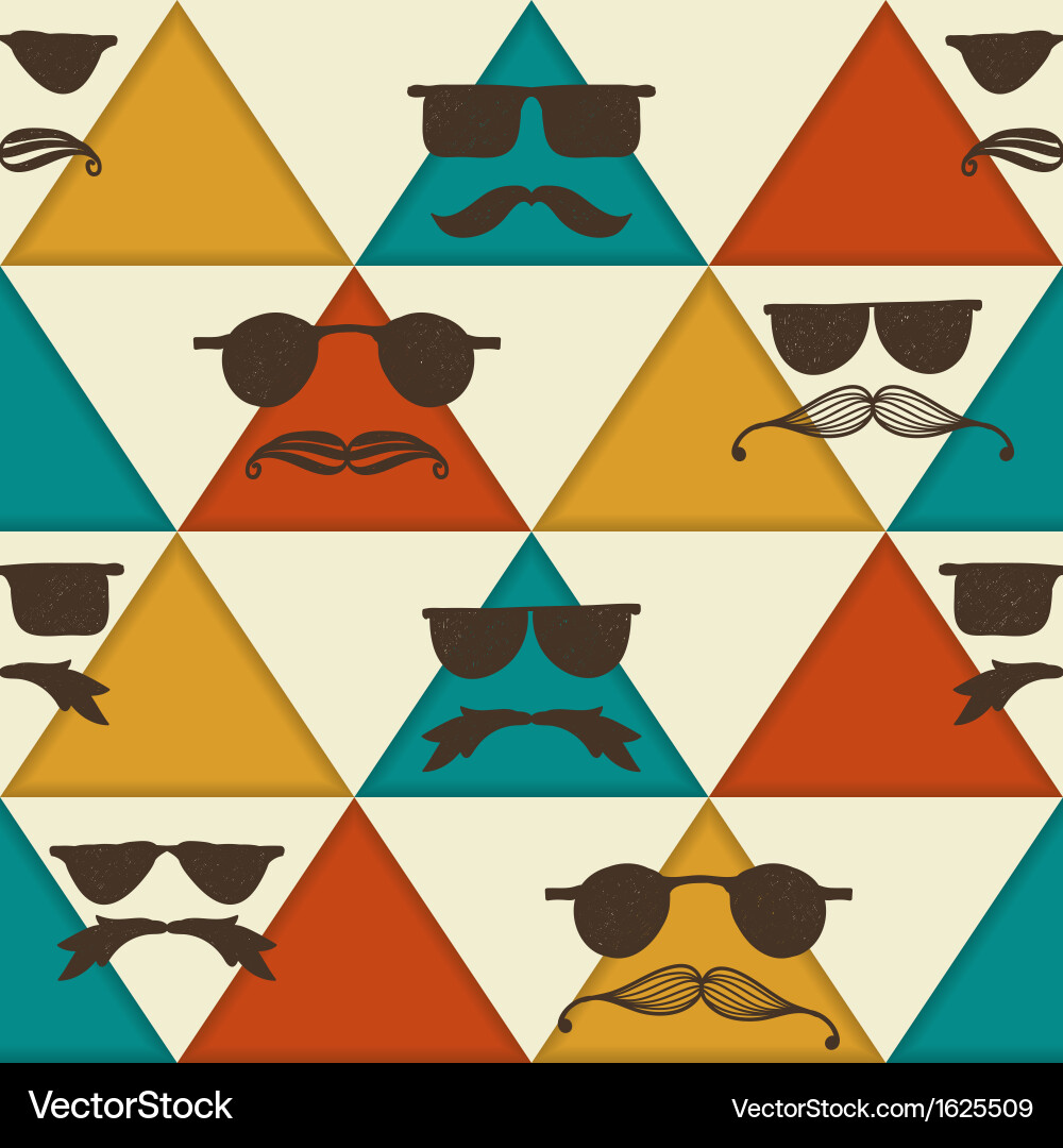 Seamless hipster pattern Royalty Free Vector Image
