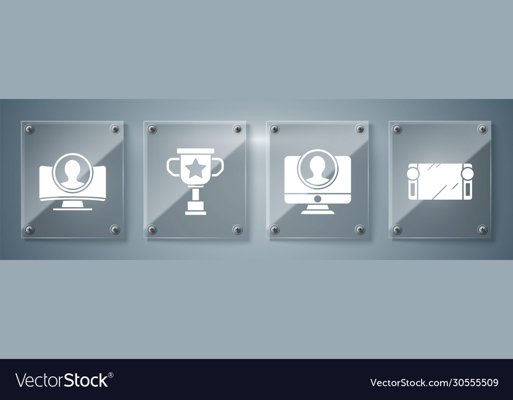 Set portable video game console create account vector image Set portable video game console create account