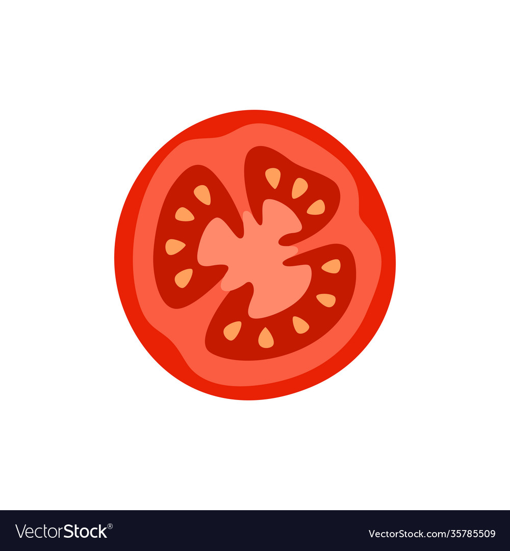 Tomato flat icon Royalty Free Vector Image - VectorStock