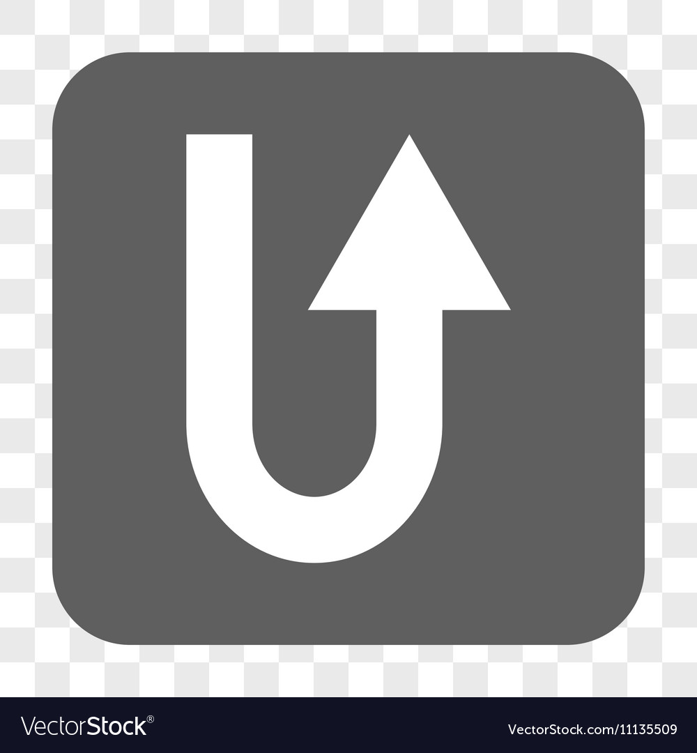 Turn forward rounded square button