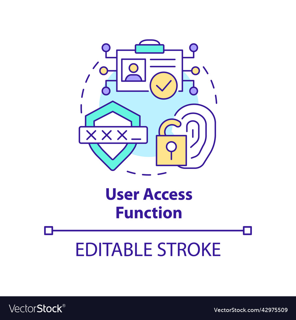 User access function concept icon