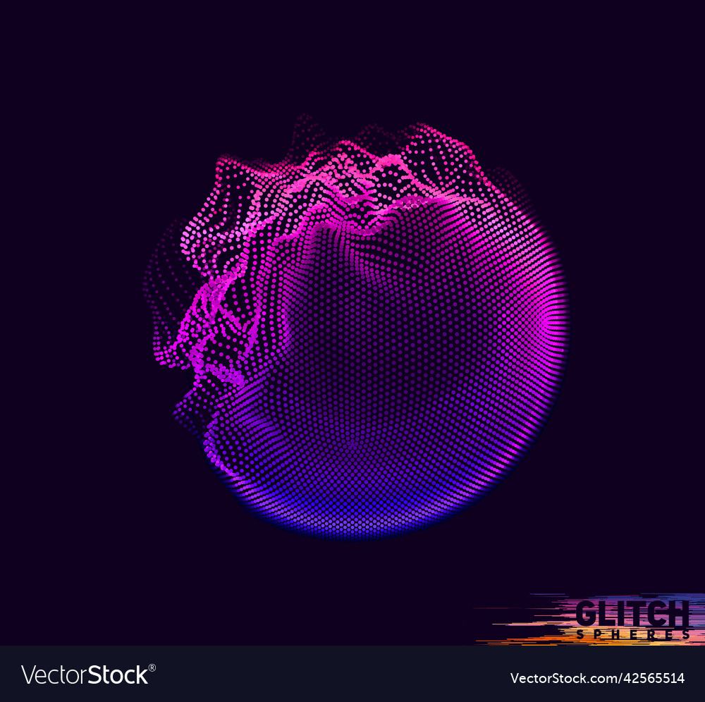Abstract colorful mesh on dark background vector image Abstract colorful mesh on dark background