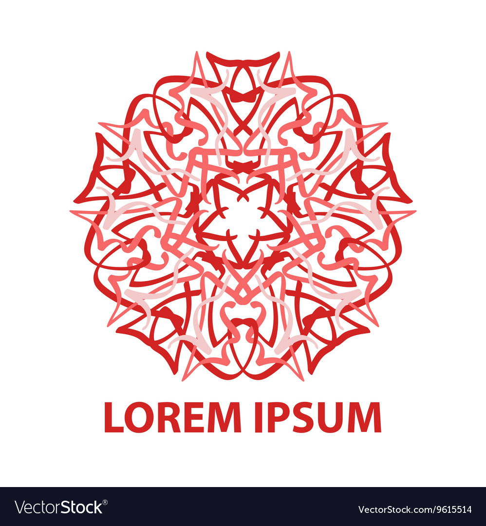 Abstract ornamental design with text space Vector Image