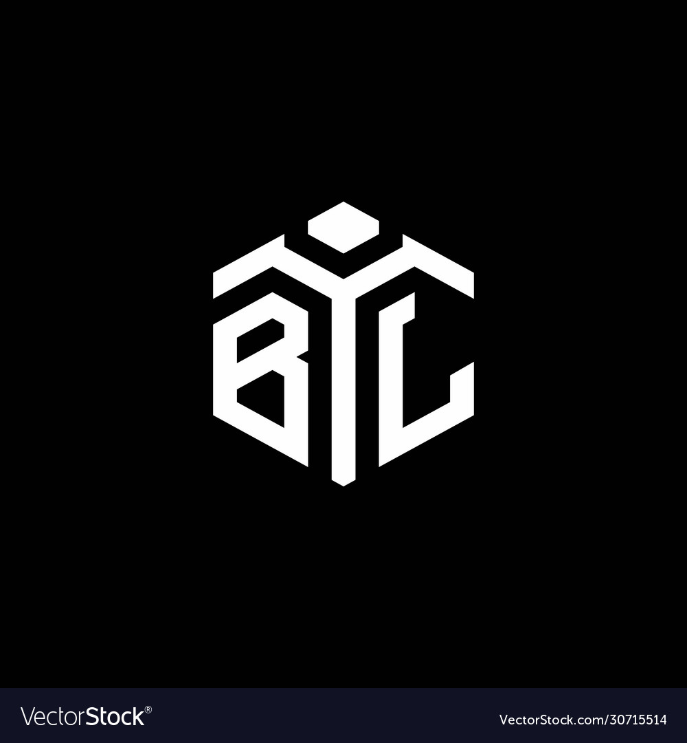 Bl monogram logo with abstract hexagon style