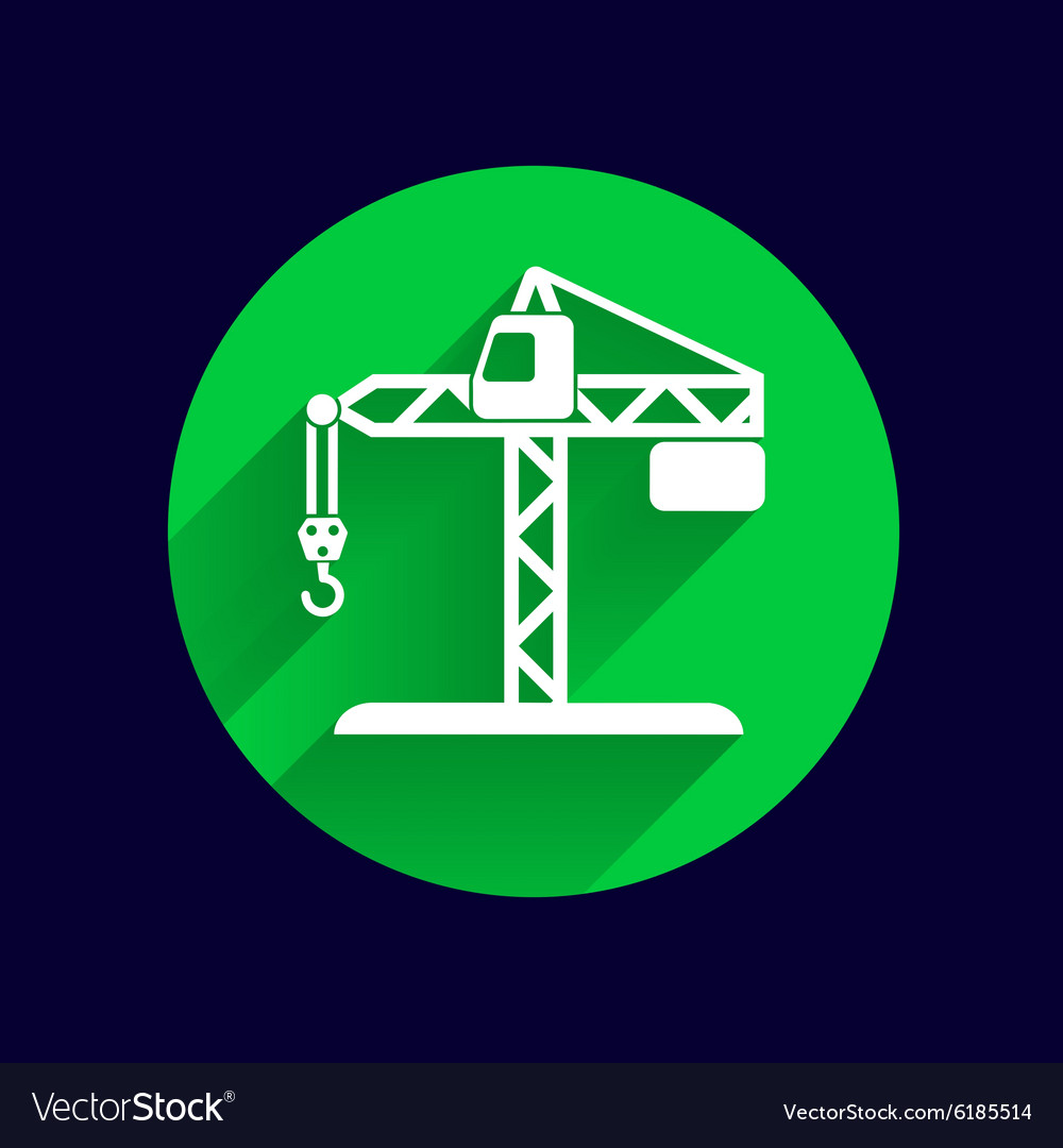 Building crane icon button logo symbol concept