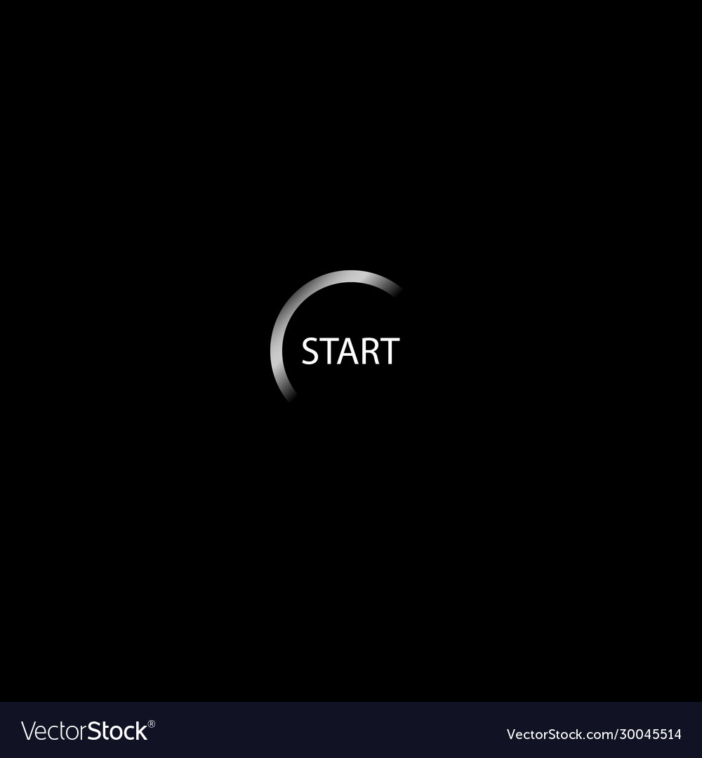 Image start button on black background