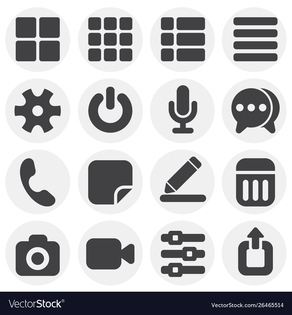 Option button icons set on background for graphic vector image Option button icons set on background for graphic