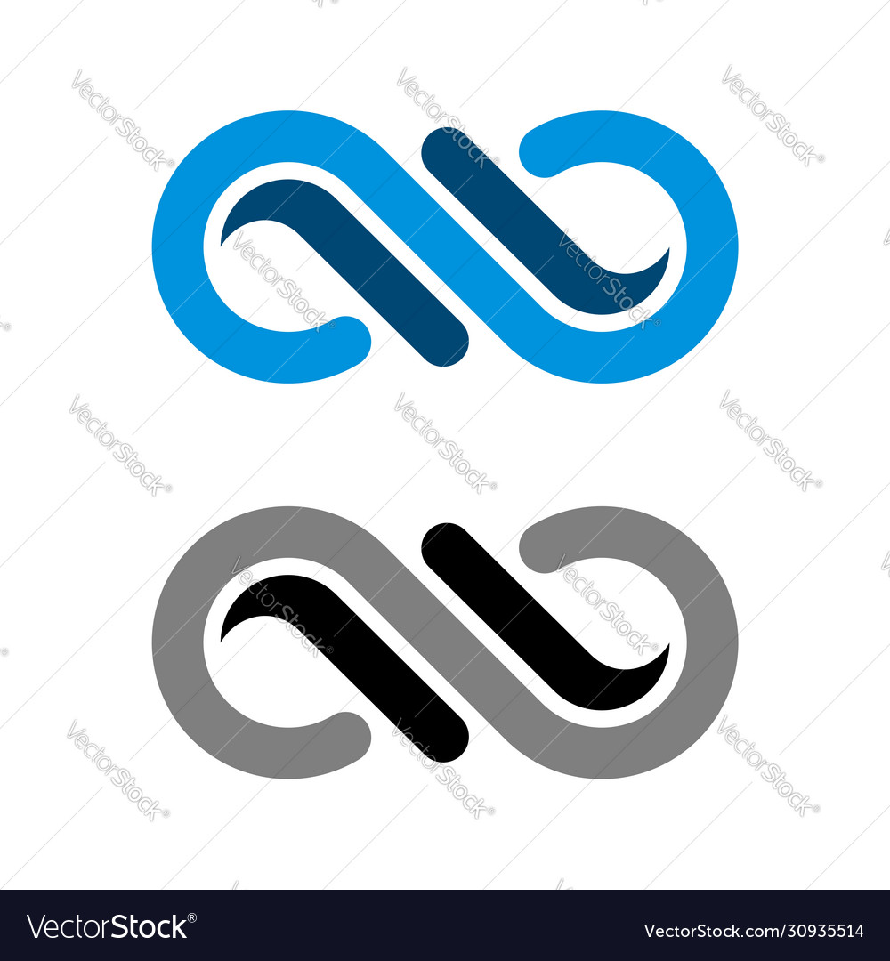 Pictograph infinity sign - logo template design Vector Image