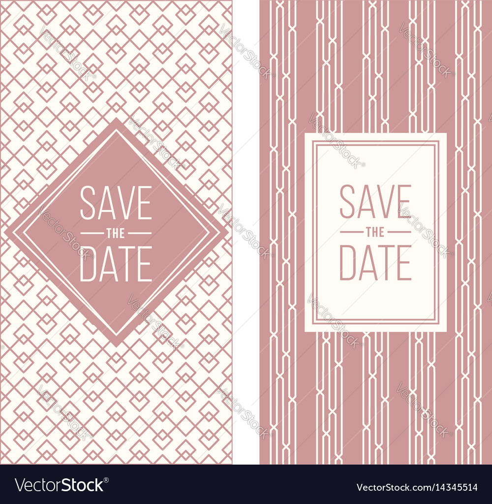 Retro invitation templates patterned background
