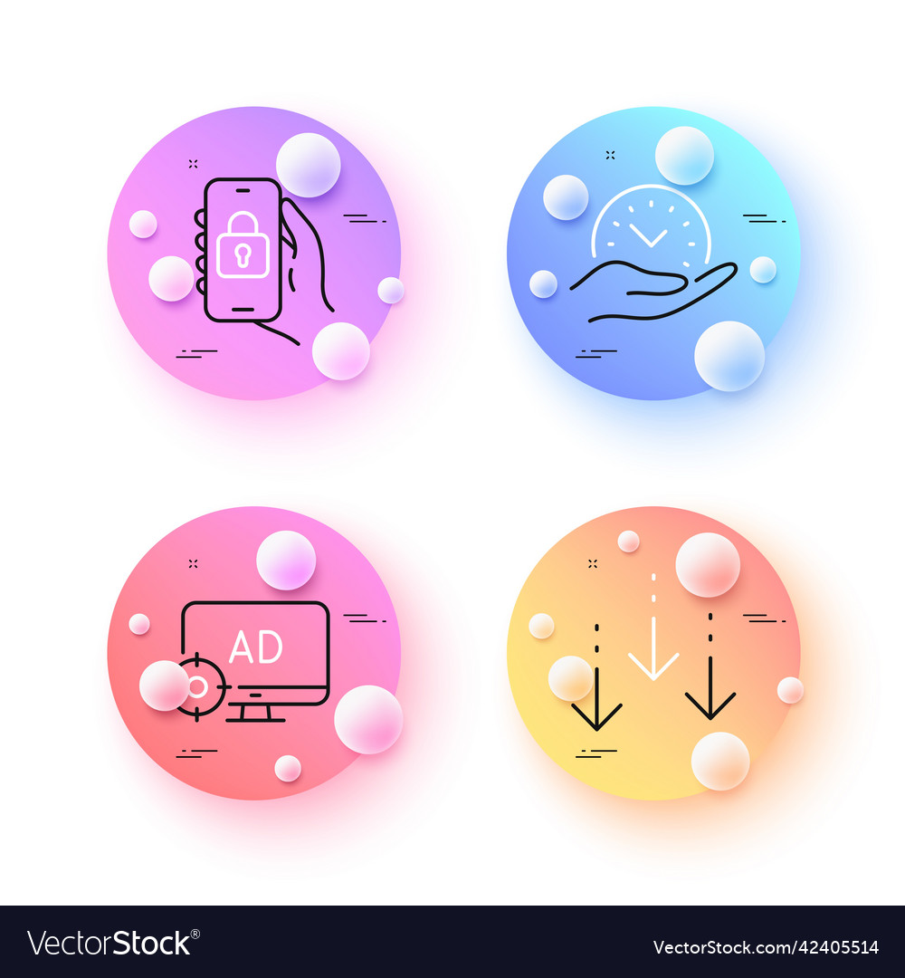 Scroll down locked app and seo adblock minimal vector image Scroll down locked app and seo adblock minimal