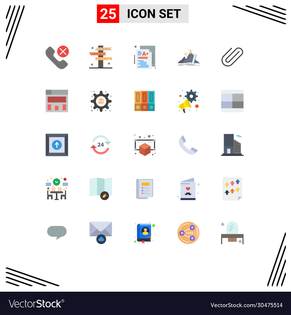 Set 25 modern ui icons symbols signs