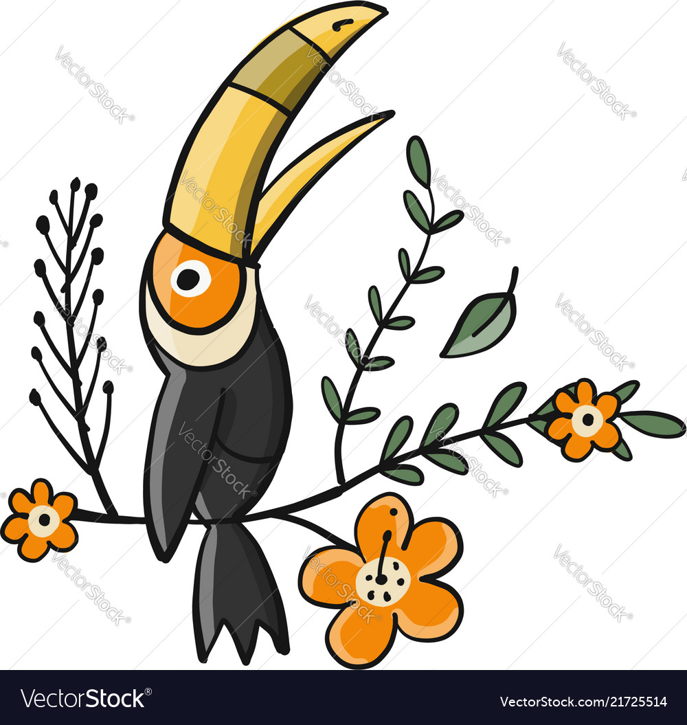 Toucan paradise tropical bird for your design