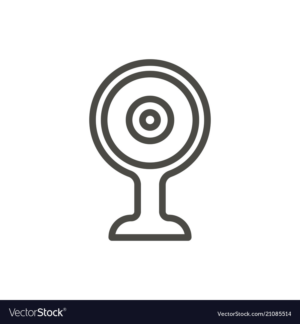 Web camera icon line video symbol vector image Web camera icon line video symbol