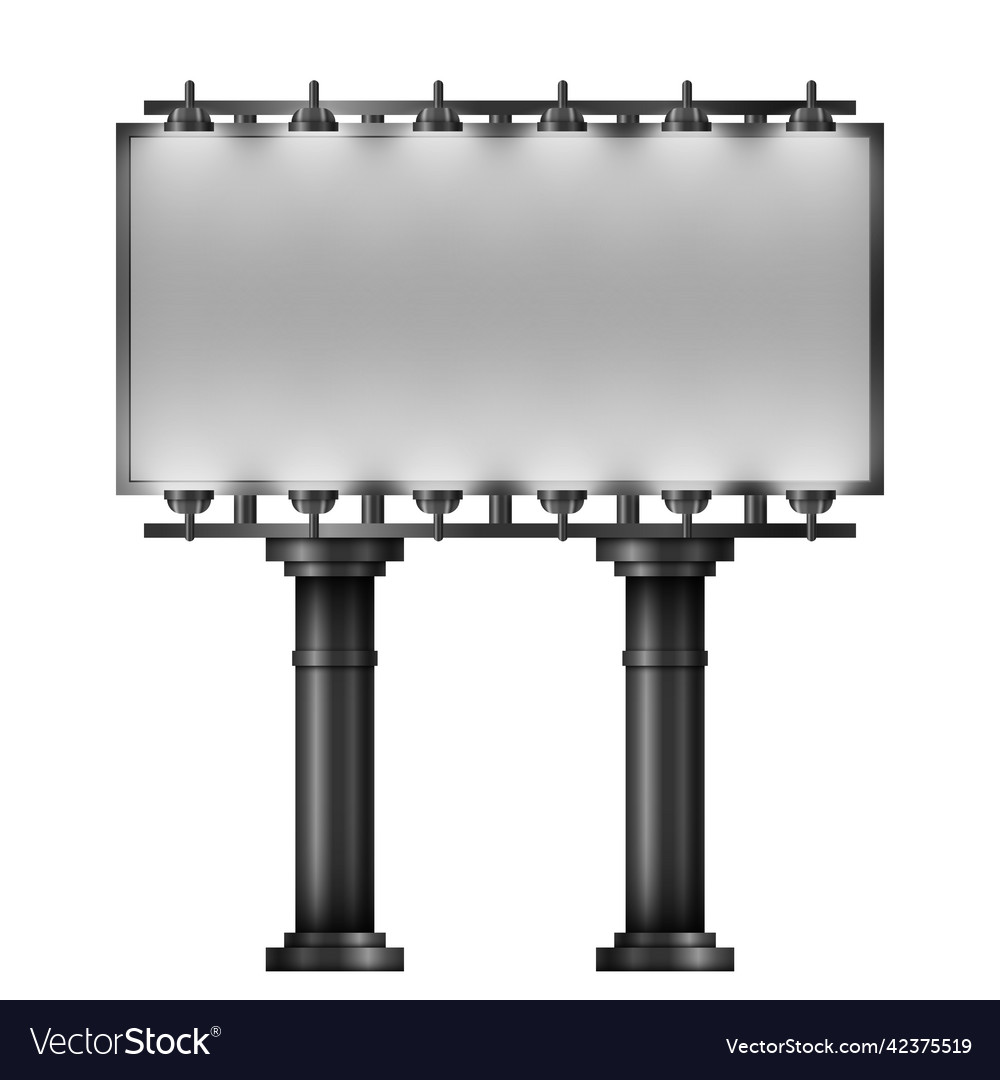 Blank Werbung Billboard Stahlstruktur vector image Blank Werbung Billboard Stahlstruktur