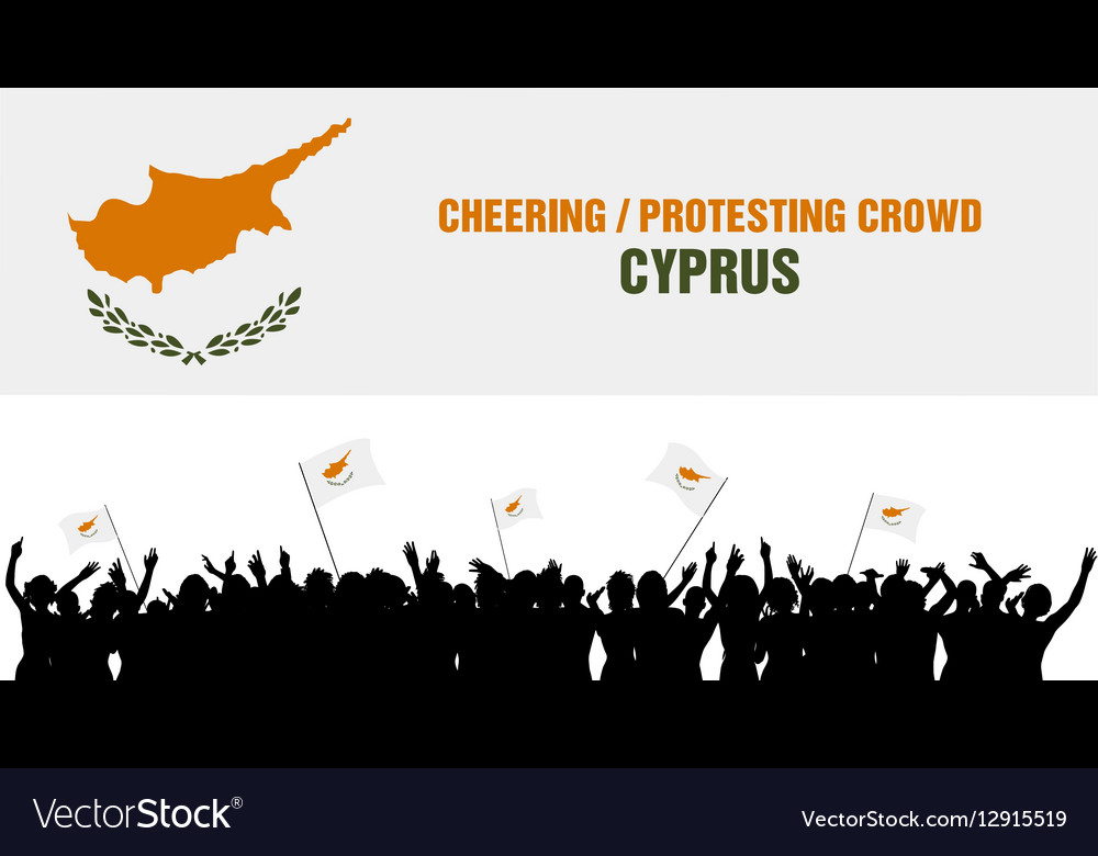 Cheering or protesting crowd cyprus