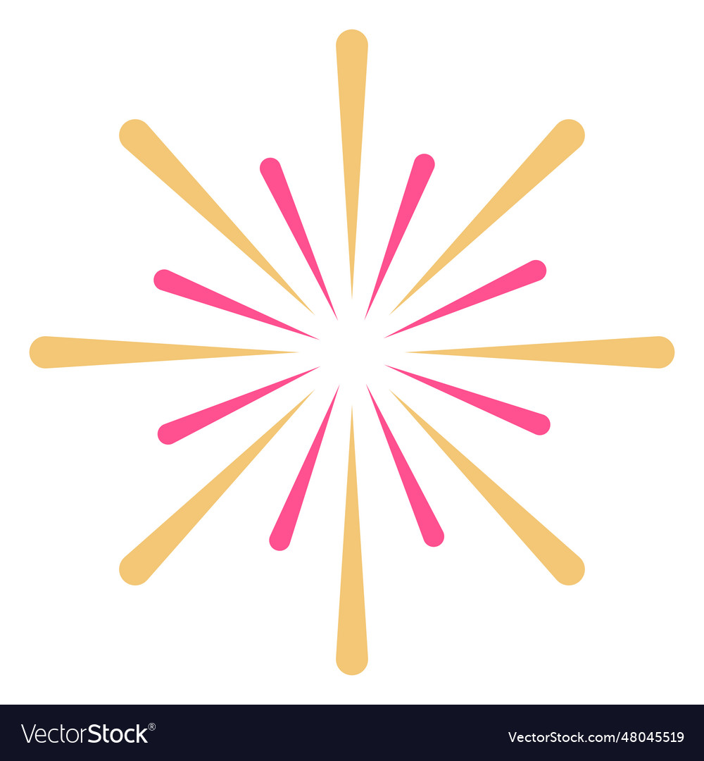 Colorful star shape firework stroke