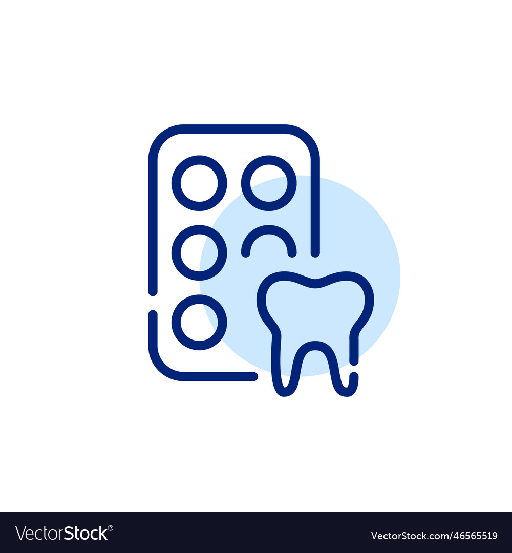 Dental medications tablets in a blister pack