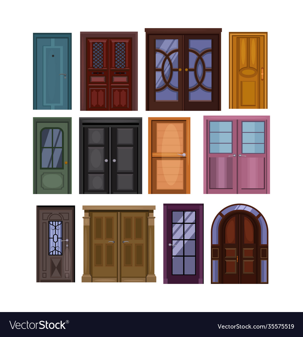 Door set vector image Door set