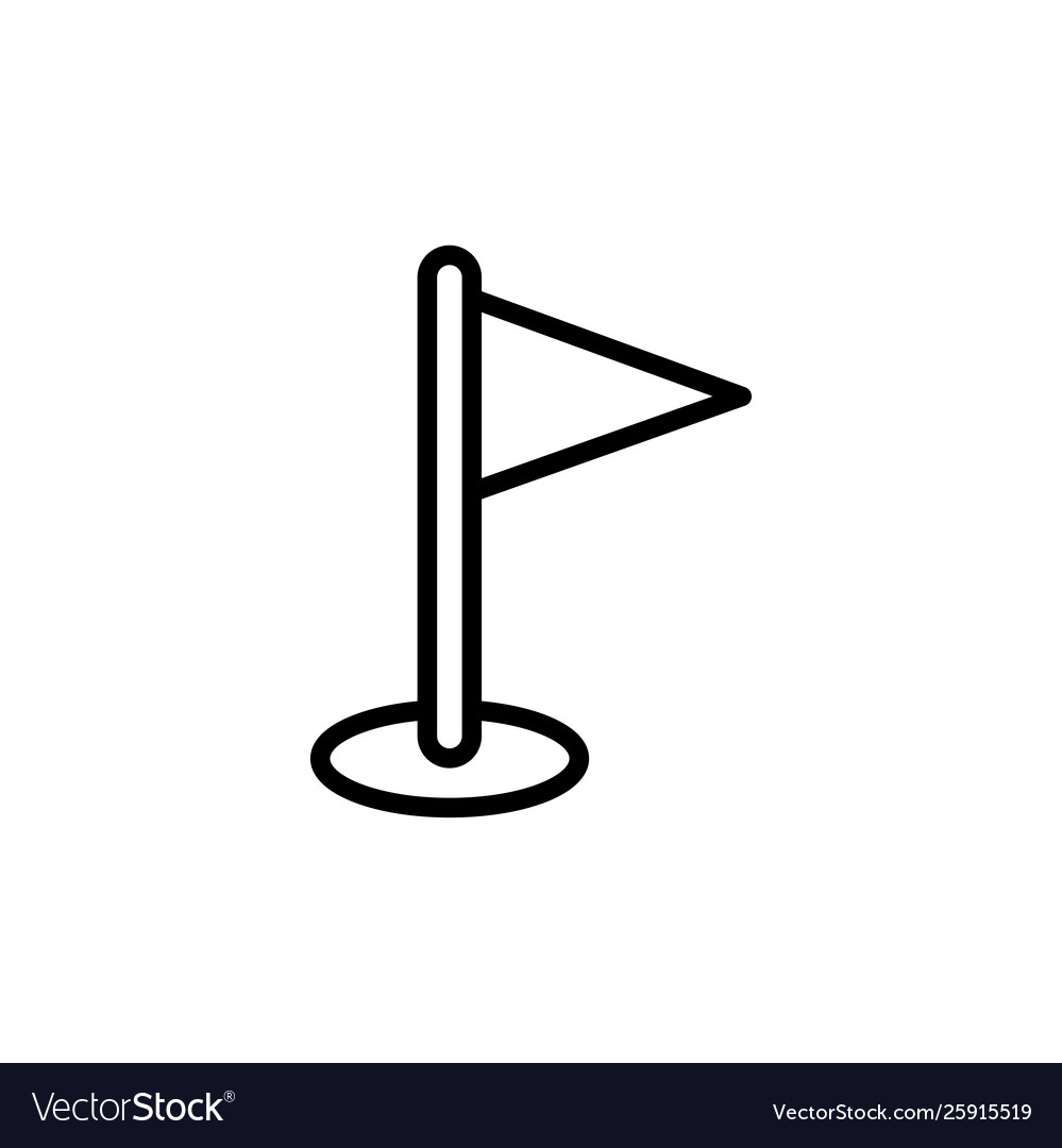 Flag line icon in flat style for app ui websites