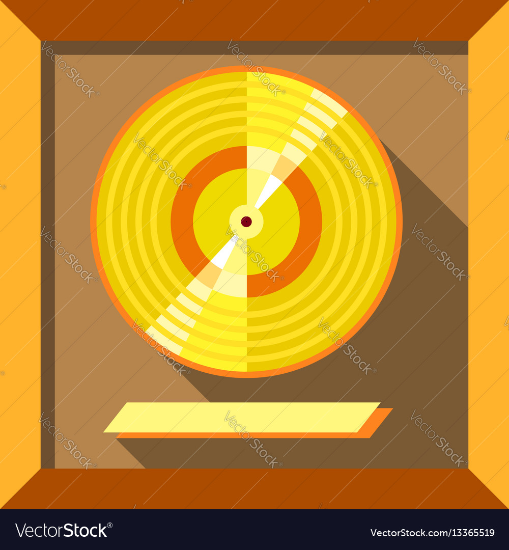 Premium Vector  Gold musical note and cd disk - music icon.