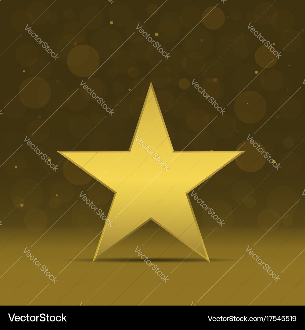 Golden star symbol Royalty Free Vector Image - VectorStock