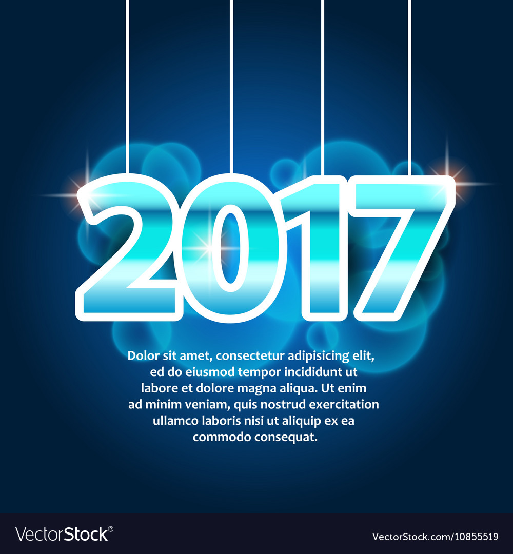 Happy new year 2017 background calendar template