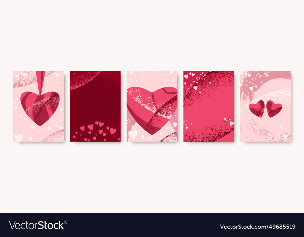 Heart pattern set valentines