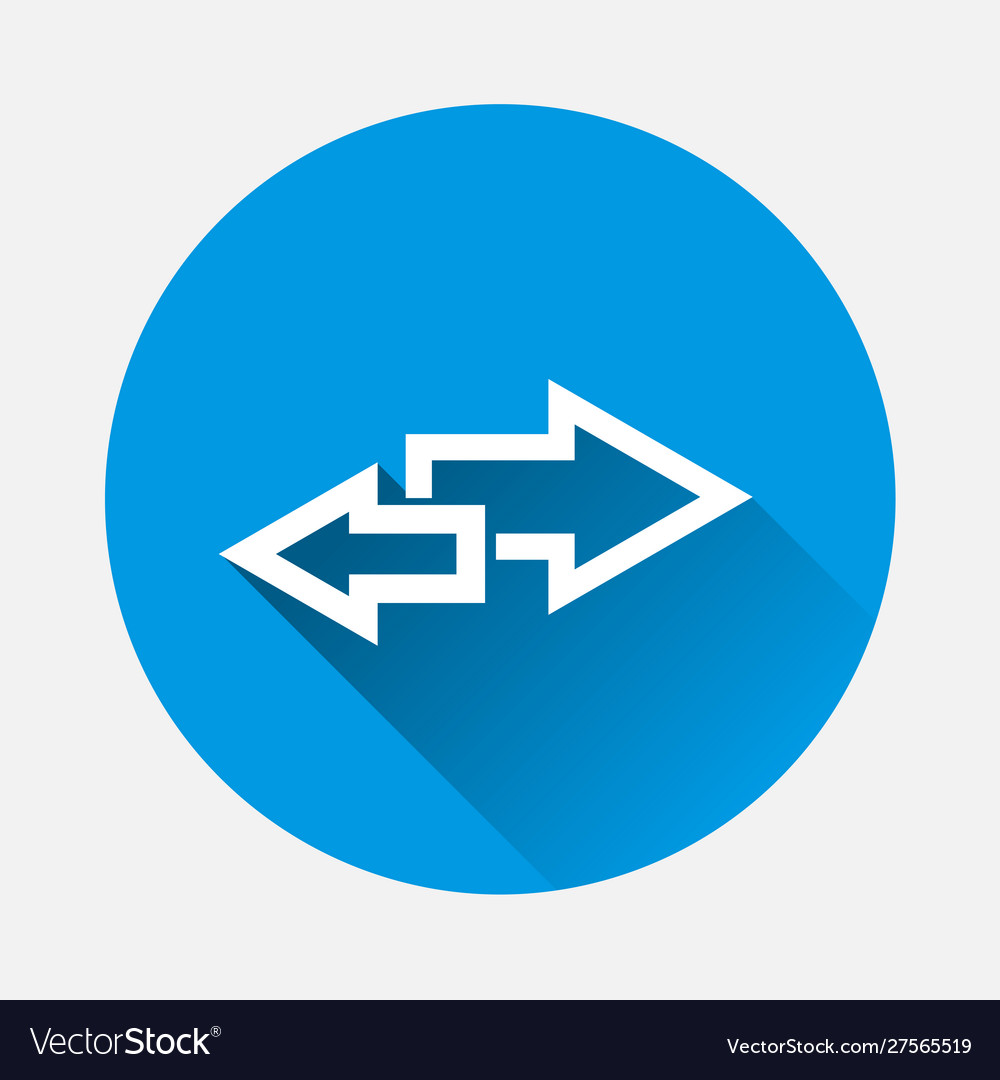 Image two arrows right arrow and left vector image Image two arrows right arrow and left