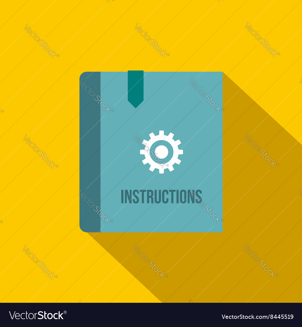 instruction-book-icon-flat-style-royalty-free-vector-image