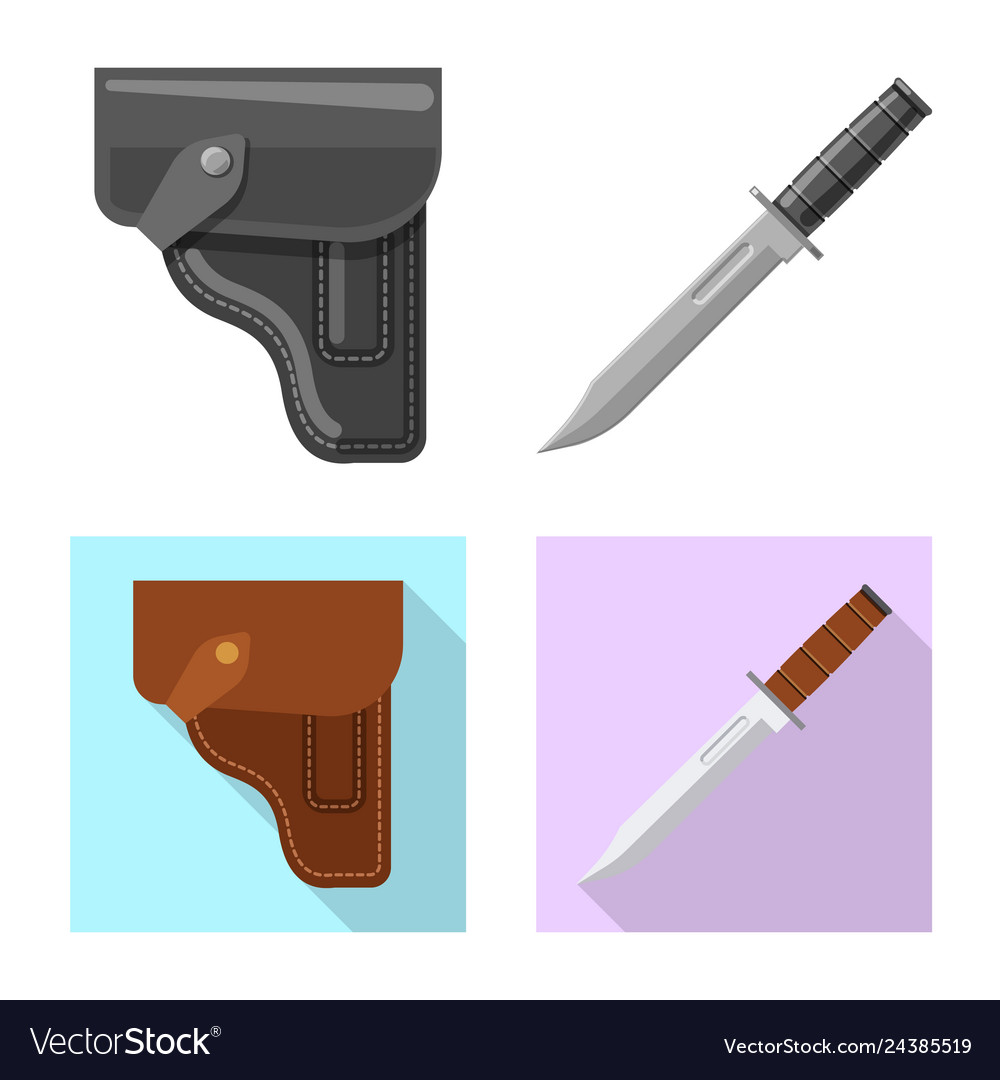 Isolated object of weapon and gun sign collection