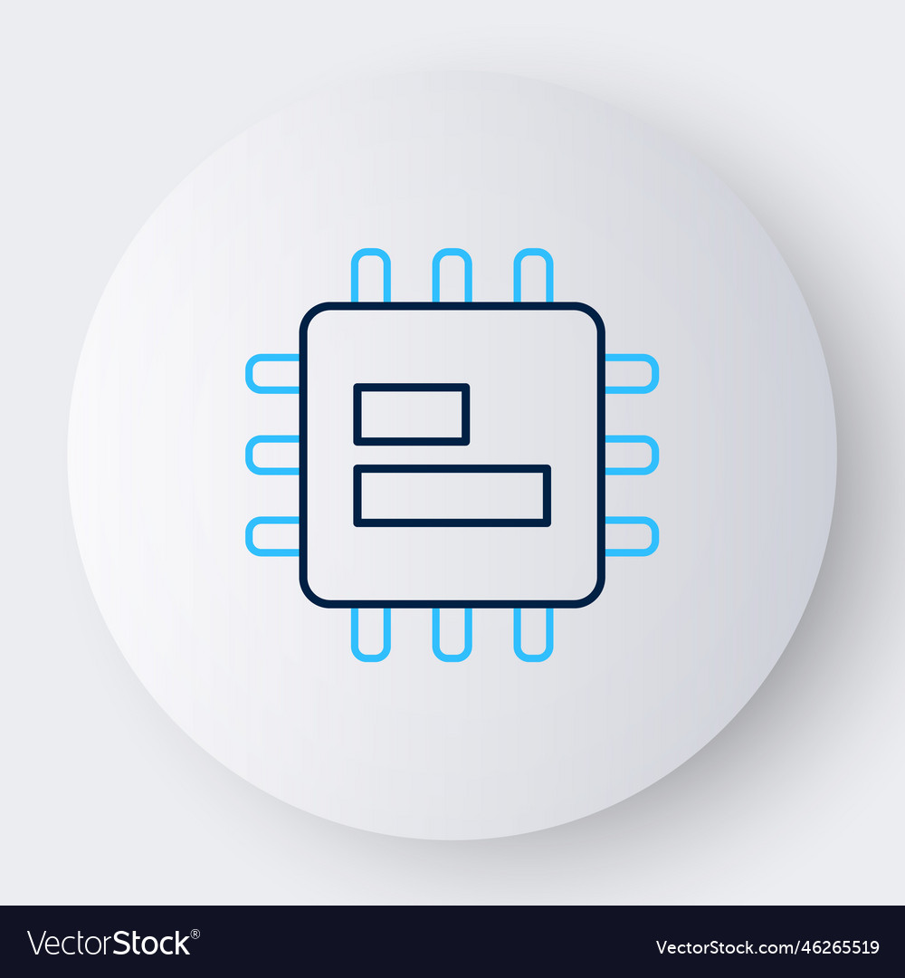 Zeilenrechner mit Mikroschaltungen cpu vector image Zeilenrechner mit Mikroschaltungen cpu