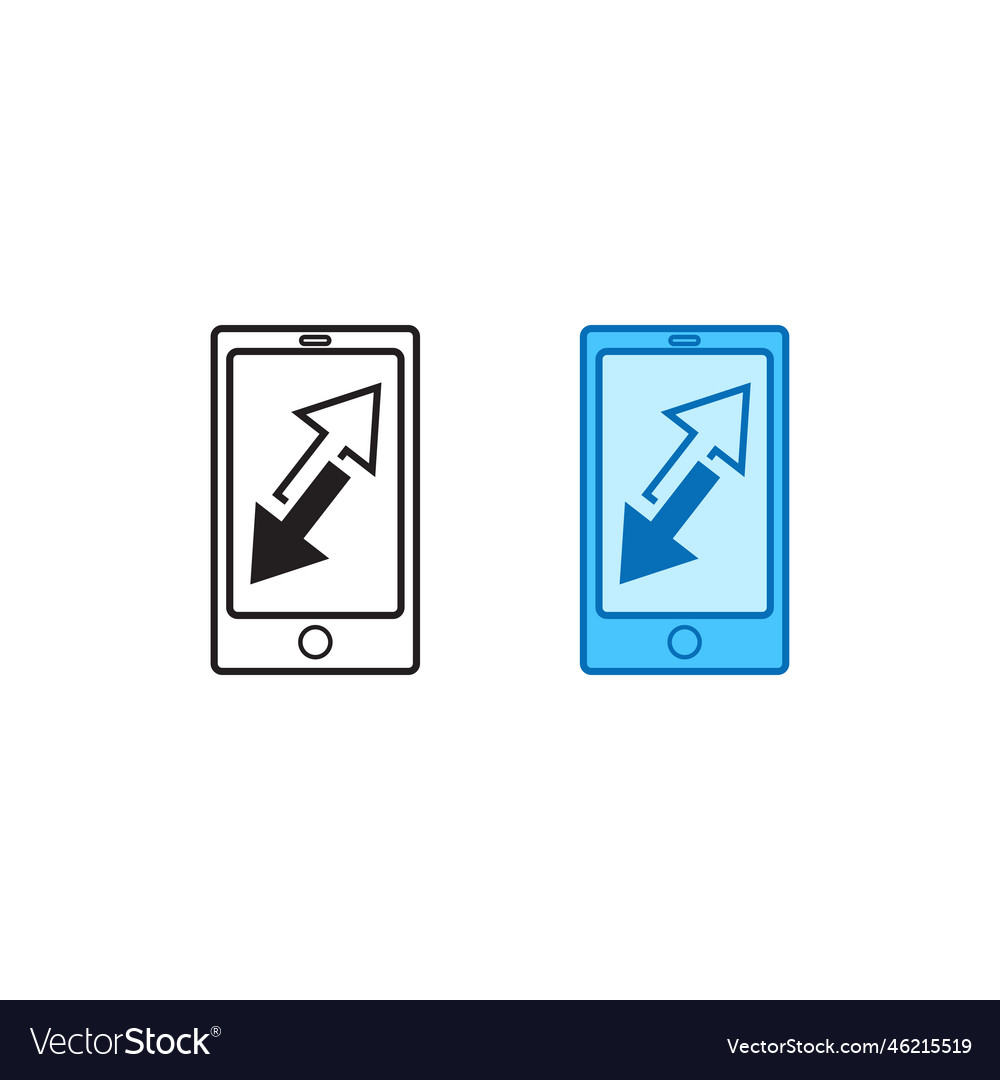 Mobile phone transfer data logo icon colorful