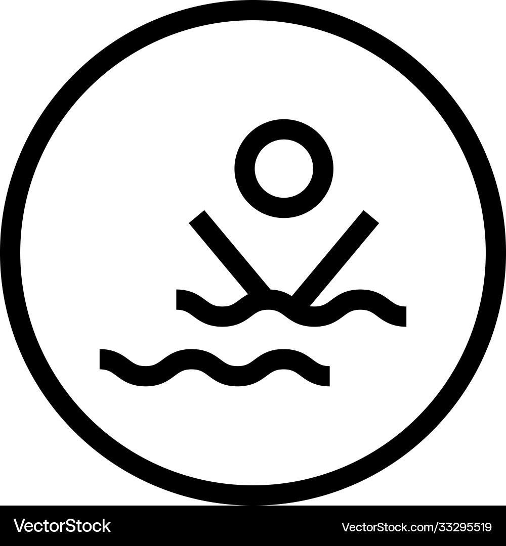 Pool line icon Royalty Free Vector Image - VectorStock