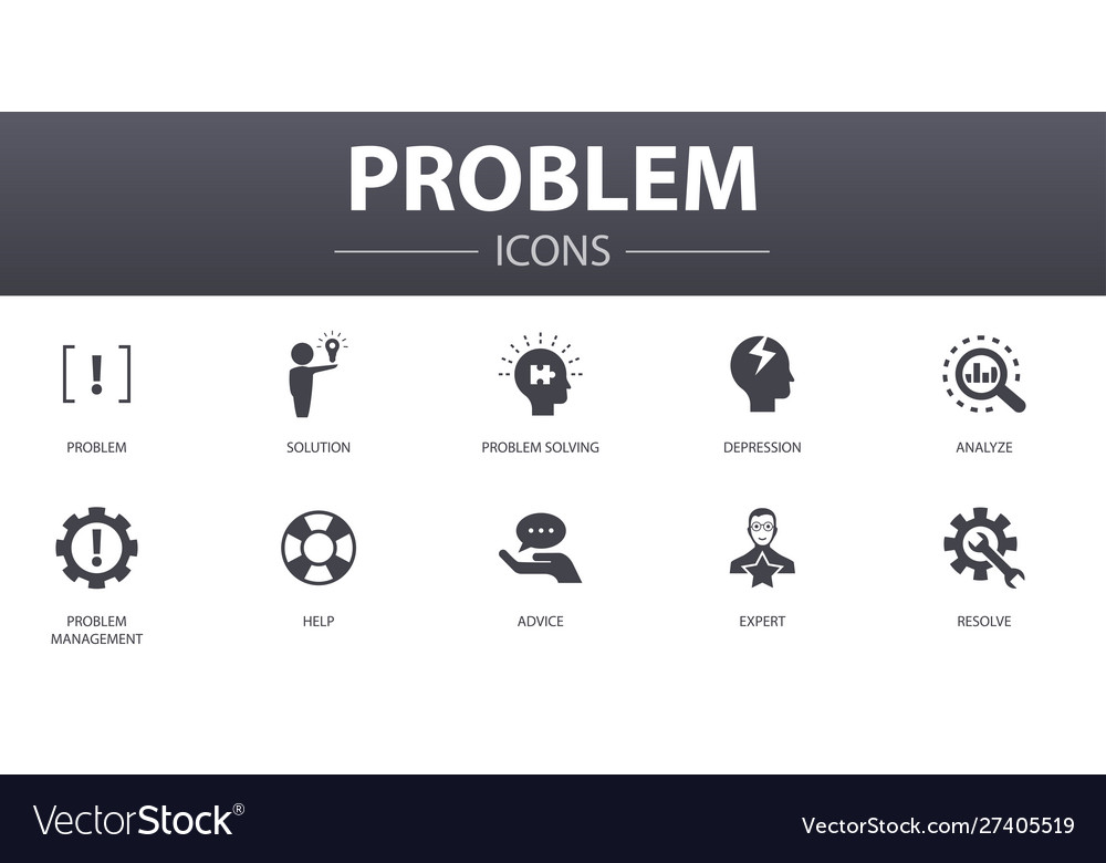 Problem Solving Concept Icons Set