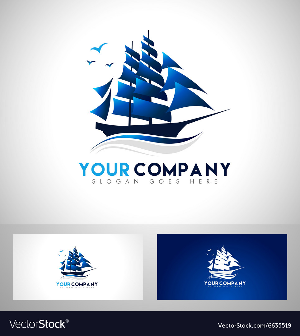 Sailing boat logo Royalty Free Vector Image - VectorStock