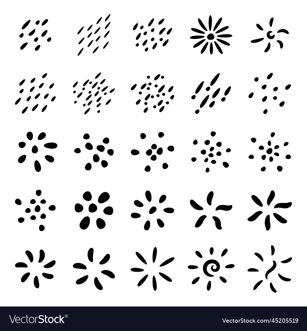 Set of round blob isolated for decoration vector image Set of round blob isolated for decoration