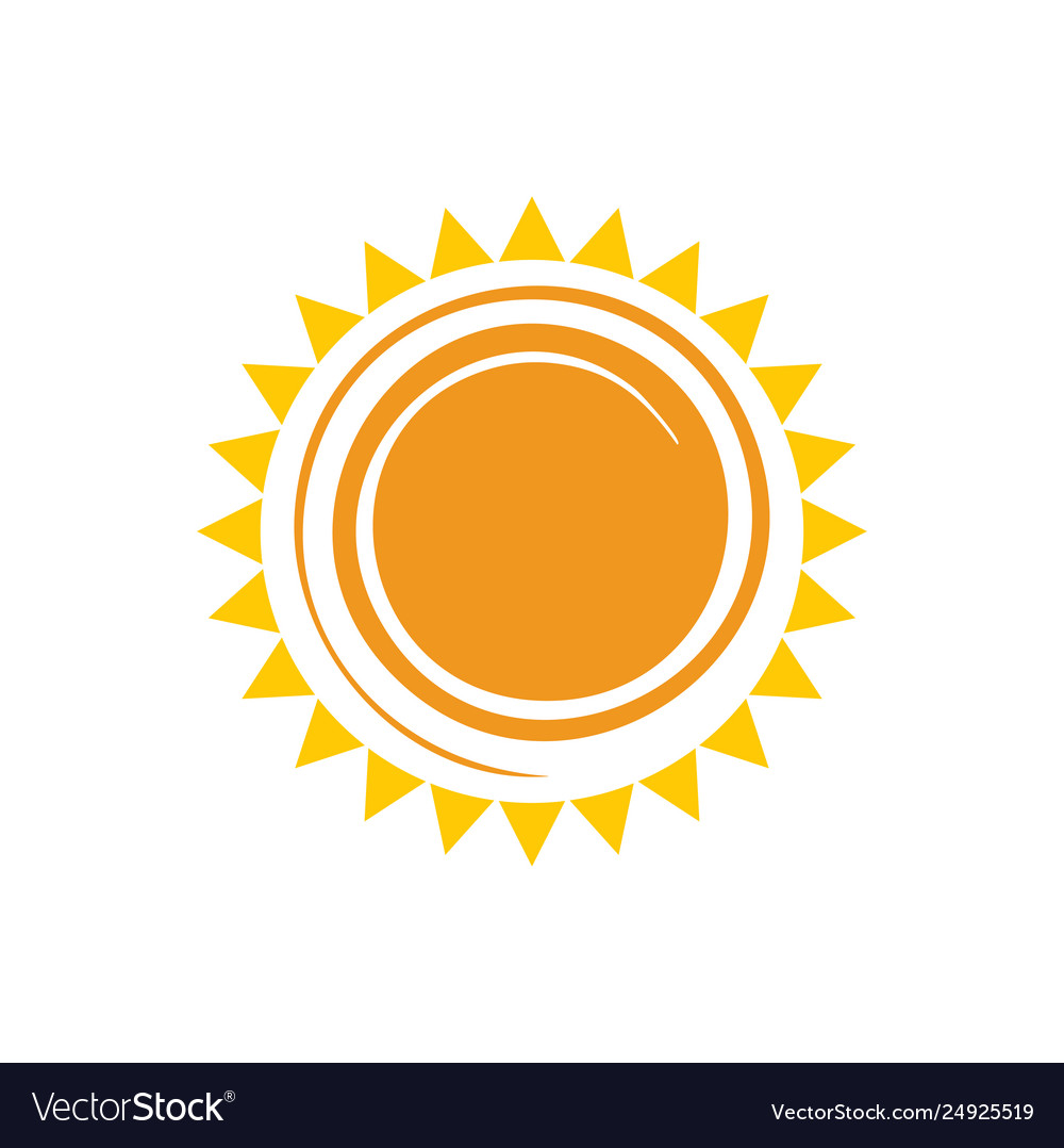 Sun icon on background for graphic and web design