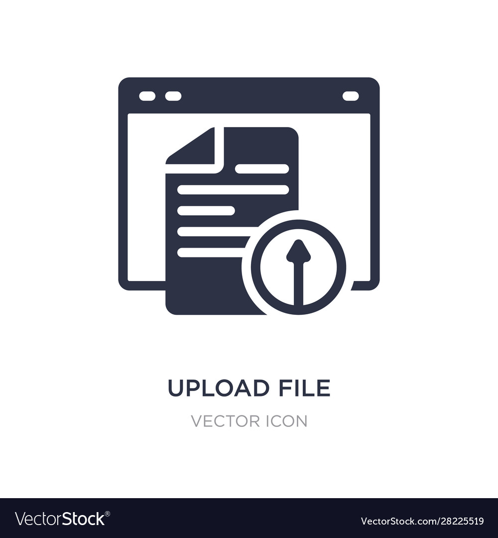 Upload file icon on white background simple vector image Upload file icon on white background simple