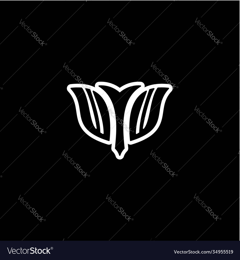 W initials bow arrow simple modern minimalist